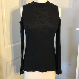 Black cold shoulder sweater